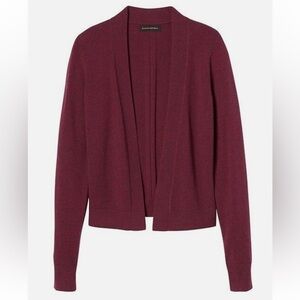 Banana Republic Feather Touch Lightweight Wool/Cashmere Blend Open Cardigan, L